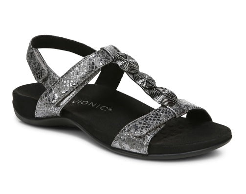 Farra Charcoal Snake Adjustable Sandal