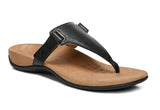 Wanda Black Leather Flip Flop