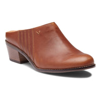 NELLIE MOCHA LEATHER MULE
