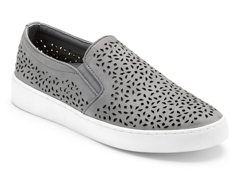 Slip-On Perf Leather - GREY (356midiperf-Gry)