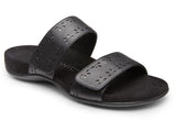Black Leather 2 strap adjustable sandal