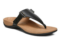 Wanda Black Leather Flip Flop