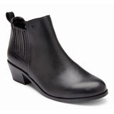 Black leather ankle boot